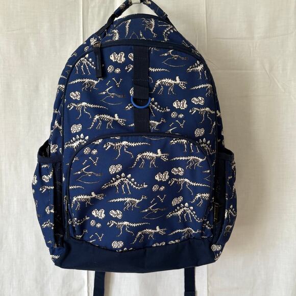 Choco Mocha Dinosaur Print Bones Fossils Backpack Blue - Picture 1 of 6